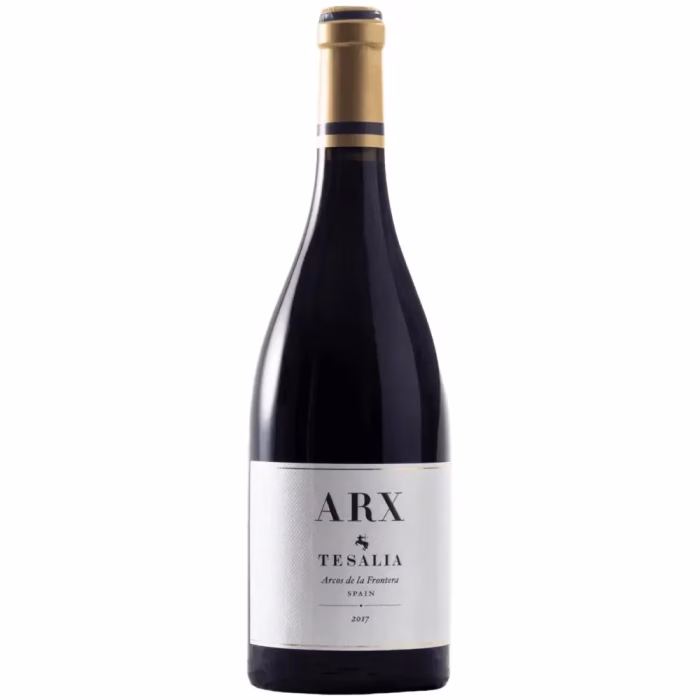 Botella de vino tinto ARX de Bodegas Tesalia IGP Cádiz