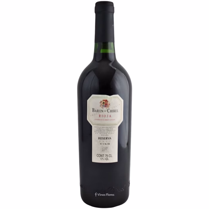 Botella de vino tinto Barón de Chirel Reserva 1994 de Bodegas Marqués de Riscal Rioja