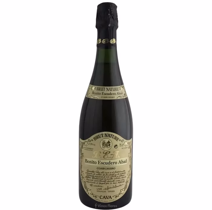 Botella de vino cava Benito Escudero Abad Brut Nature Valsacro