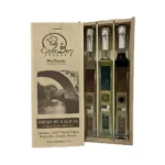 Caja de 3 botellas de Orujos de Galicia Castrobrey 20cl. con estuche de madera para regalo