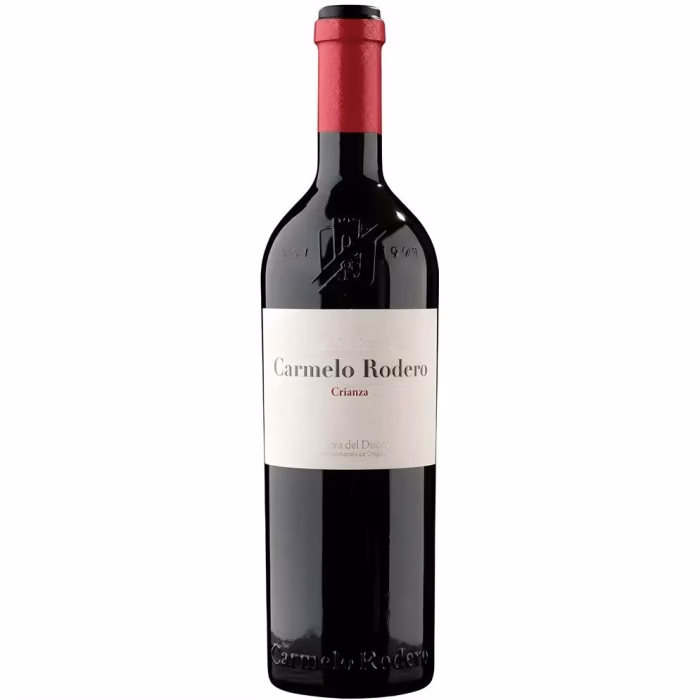 Botella de vino tinto Carmelo Rodero Crianza 2022 de Bodegas Carmelo Rodero en Ribera del Duero