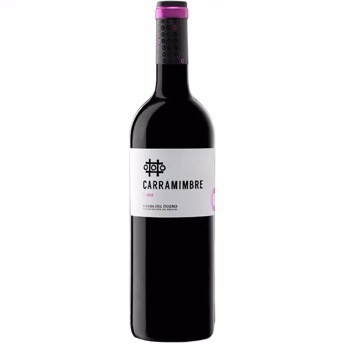 Botella de vino tinto Carramimbre Roble 2024 Ribera del Duero