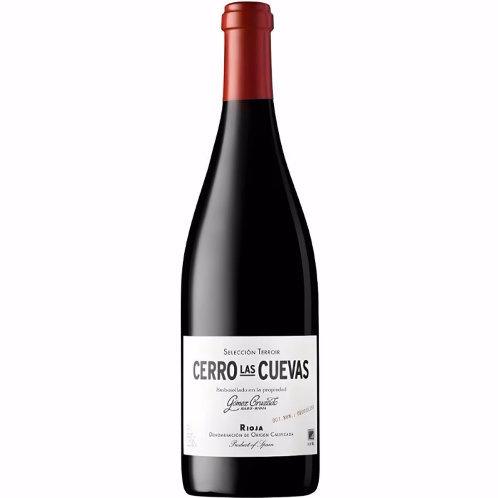 Botella de vino tinto Cerro Las Cuevas de Gómez Cruzado Rioja