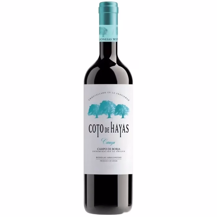 Botella de vino tinto Coto de Hayas Crianza 2020 de Bodegas Aragonesas