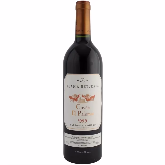 Botella de vino tinto Cuvée El Palomar 1999 de Bodega Abadía Retuerta VT. Castilla y León