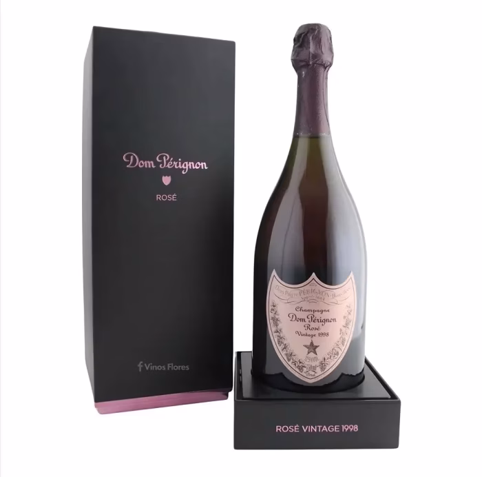 Vino Champagne Dom Pérignon Rosé Vintage 1998 con estuche para regalo