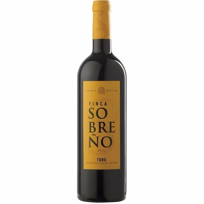Botella de vino tinto Finca Sobreño Roble de la denominación de origen Toro