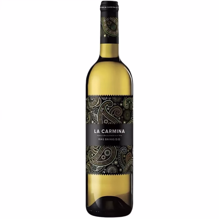 Botella de vino blanco La Carmina Albariño 2024 de Bodegas Tamaral Rías Baixas
