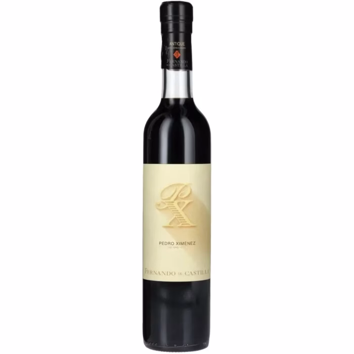 Botella de vino generoso de Jerez Pedro Ximénez Antique Fernando de Castilla Jerez-Xérès-Sherry