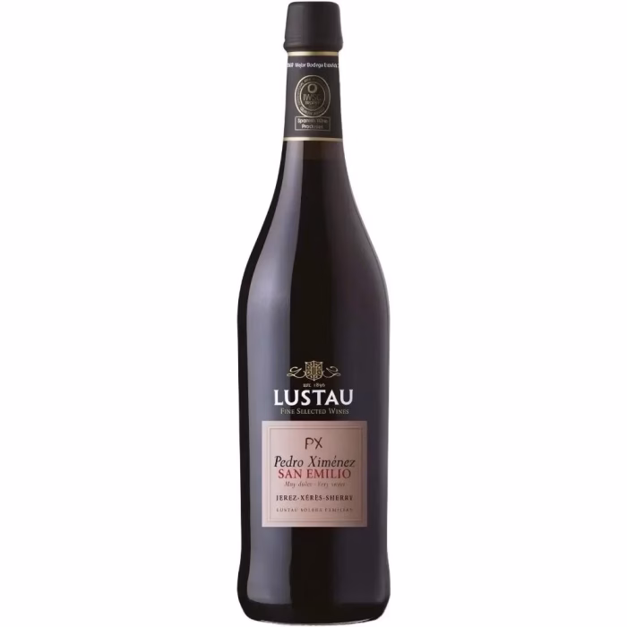 Botella de vino generoso Pedro Ximénez San Emilio de Bodegas Lustau Jerez-xérès-sherry