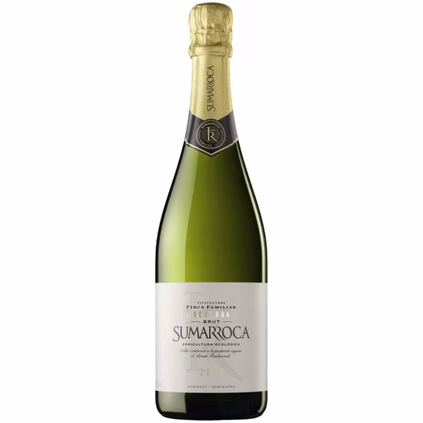 Botella de vino espumoso cava Sumarroca Brut Reserva 2023 de Bodegas Sumarroca Ecológico