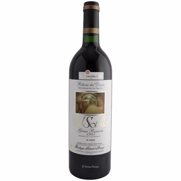 Botella de vino tinto Valsotillo Gran Reserva 1995 de Bodegas Ismael Arroyo en Ribera del Duero
