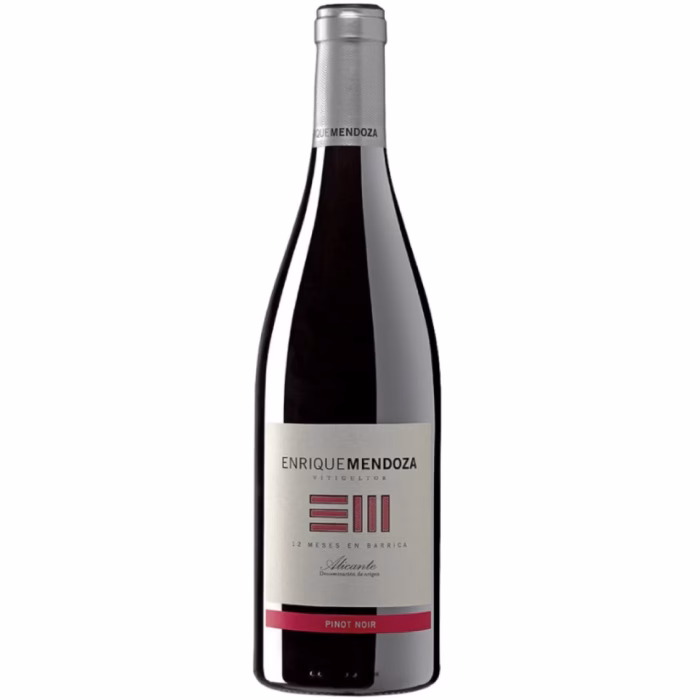 Botella de vino tinto Enrique Mendoza Pinot Noir 2024 de Bodegas Enrique Mendoza Alicante