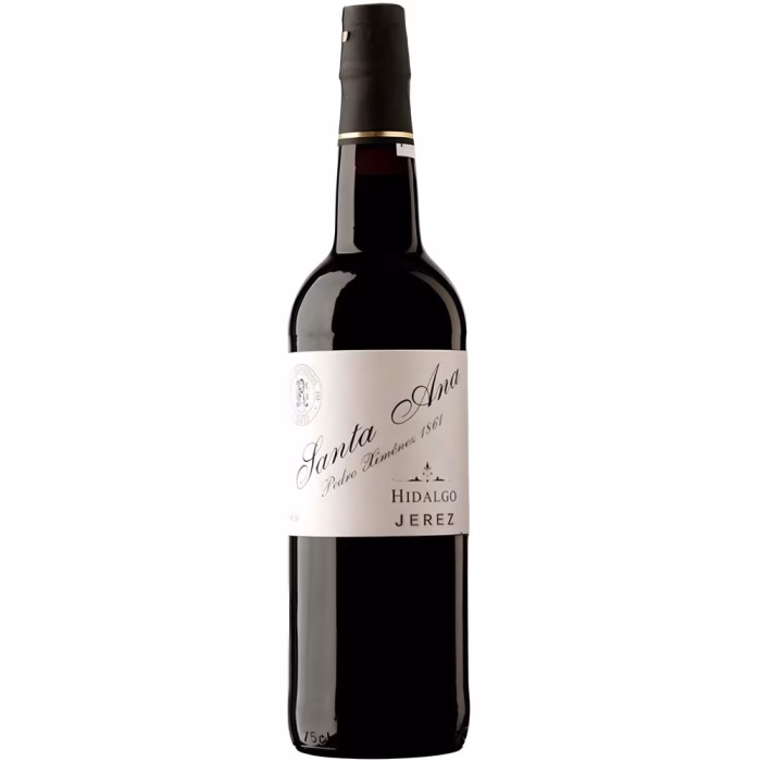 Botella de vino generoso Pedro Ximénez Santa Ana 1861 de Emilio Hidalgo en Jerez-Xérès-Sherry