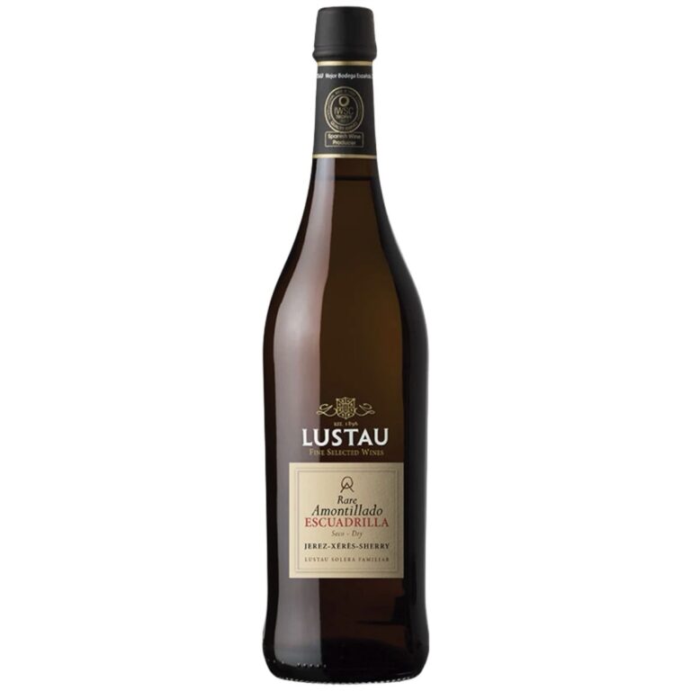 Botella de vino generoso de Jerez Amontillado Escuadrilla de Bodegas Lustau Jerez-Xérès-Sherry