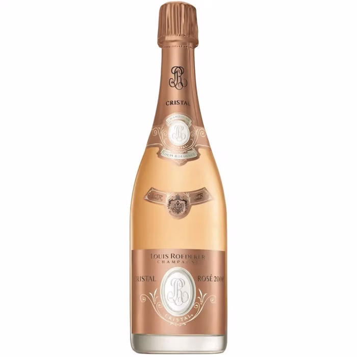 Botella de vino Champagne Rosado Louis Roederer Cristal Rosé Brut Champagne AOC