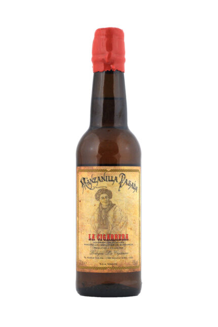 Botella de vino generoso de Jerez Manzanilla Pasada La Cigarrera formato 37,5cl. de Bodegas La Cigarrera Manzanilla de Sanlúcar de Barrameda