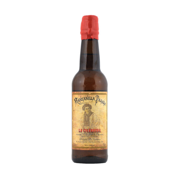 Botella de vino generoso de Jerez Manzanilla Pasada La Cigarrera formato 37,5cl. de Bodegas La Cigarrera Manzanilla de Sanlúcar de Barrameda