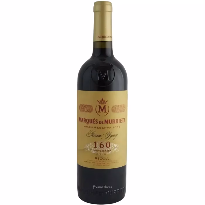 Botella de vino tinto Marqués de Murrieta Gran Reserva Finca Ygay 160 aniversario 2006 de Bodega Marqués de Murrieta en Rioja