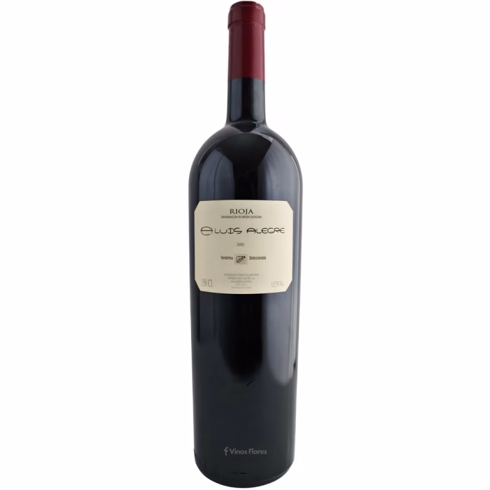 Botella de vino tinto Luis Alegre Vendimia Seleccionada Reserva 2002 formato Magnum 1,5L de la denominación de origen Rioja
