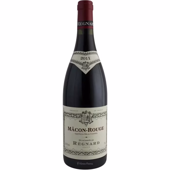 Botella de vino tinto Régnard Macôn Rouge 2011 de Maison Régnard Chablis