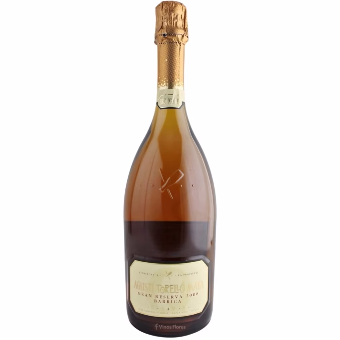 Botella de vino espumoso Agustí Torelló Mata Gran Reserva Barrica 2008 de la denominación de origen Cava
