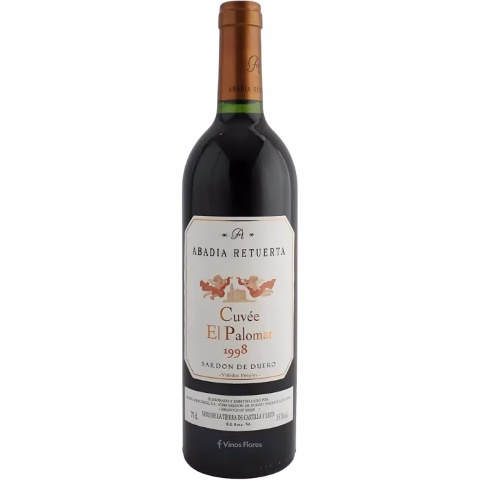 Botella de vino tinto Cuvée El Palomar 1998 de Bodega Abadía Retuerta VT. Castilla y León