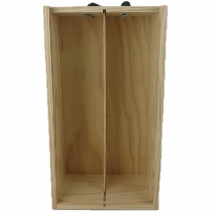 Caja de madera 2 botellas - Imagen 2