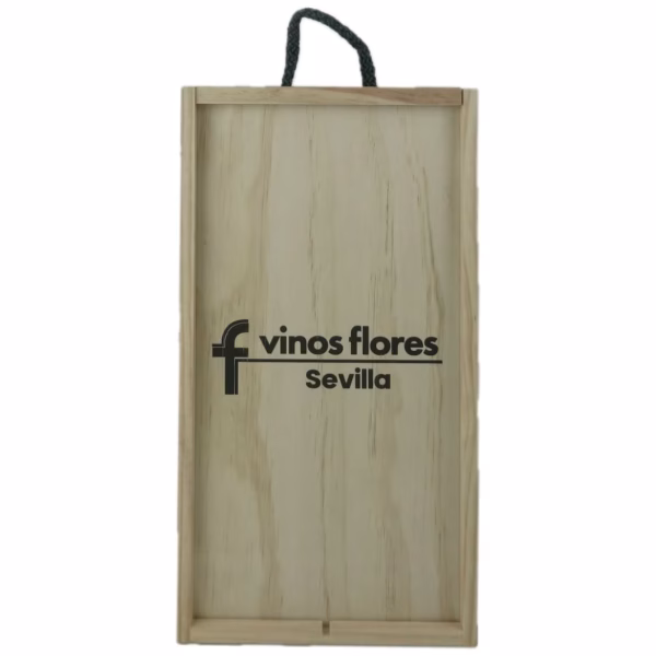 Caja de madera 2 botellas
