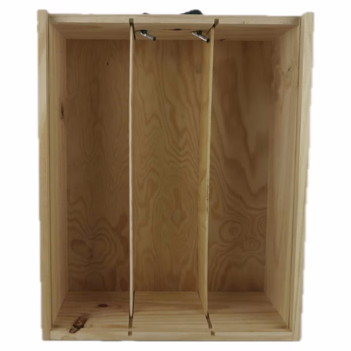 Caja de madera 3 botellas - Imagen 2