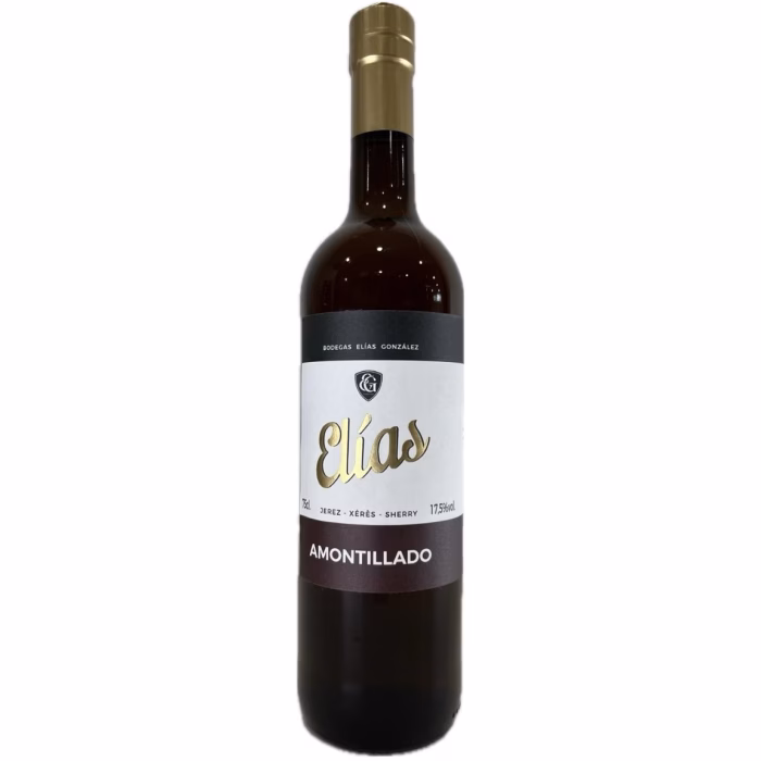 Botella de vino generoso Amontillado Elías de Bodegas Elías González Jerez-Xérès-Sherry