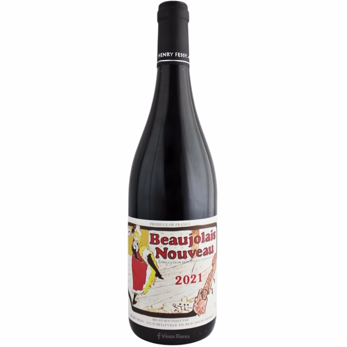 Botella de vino tinto francés Beaujolais Nouveau 2021 de Bodega Maison Trénel (Beaujolais) de uva Gamay