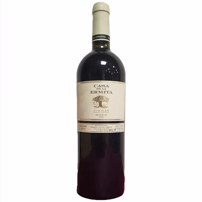 Botella de vino tinto Casa de la Ermita Reserva 2001 de Bodega Casa de la Ermita en Jumilla