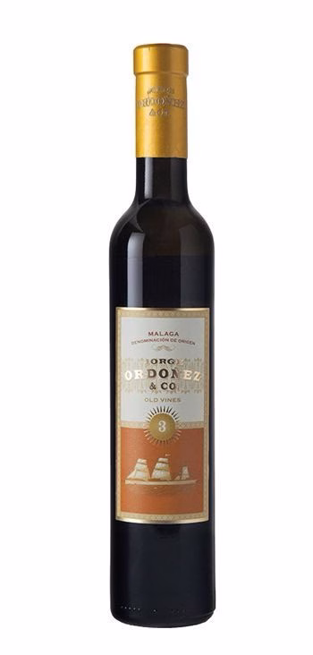 Botella de vino dulce Jorge Ordóñez & Co. Viñas Viejas N.º 3 2011 de Málaga