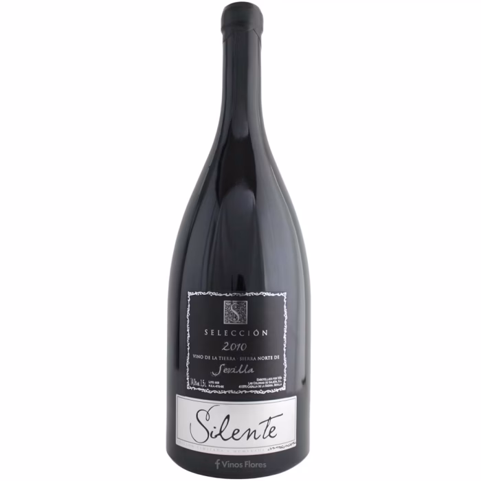 Botella de vino tinto Silente Selección 2010 formato Magnum 1,5L. Viñas Colonias de Galeón de la Sierra Norte de Sevilla