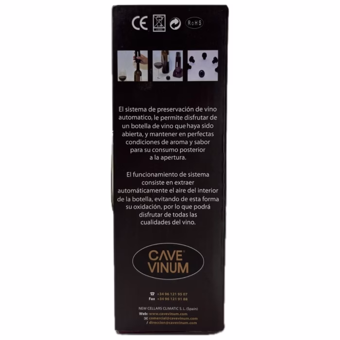 Wine Preserver 6 tapones Bomba de Vacío Automático CV-WP-1 - Cave Vinum - Imagen 3