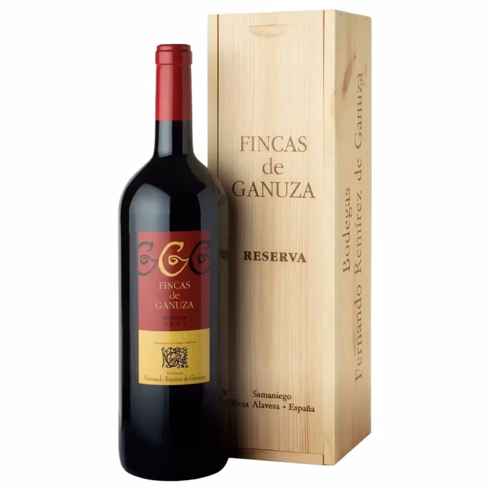 Vino Fincas de Ganuza Reserva 2007 1,5L formato Magnum con estuche de madera para regalo Remírez de Ganuza