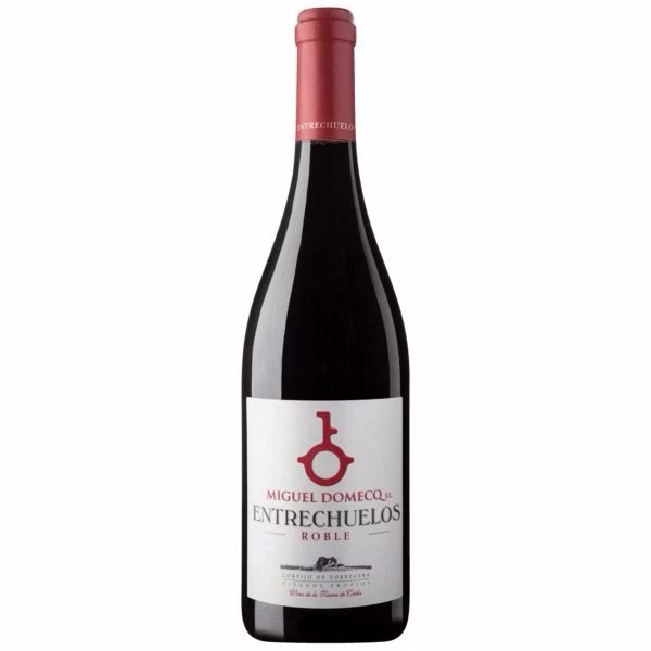 Botella de vino tinto Entrechuelos Roble 2023 de Bodega Miguel Domecq VT. Cádiz