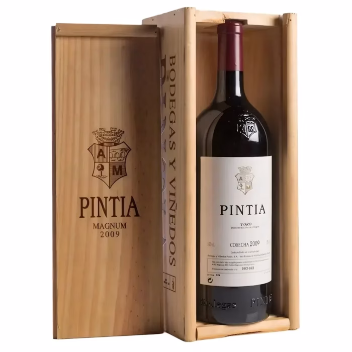 Botella de vino tinto Pintia 2009 formato Magnum (1,5L) de Bodegas y Viñedos Pintia de Vega Sicilia en Toro