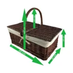 Canasta de artesanía con asa resistente para campo y setas modelo nogal