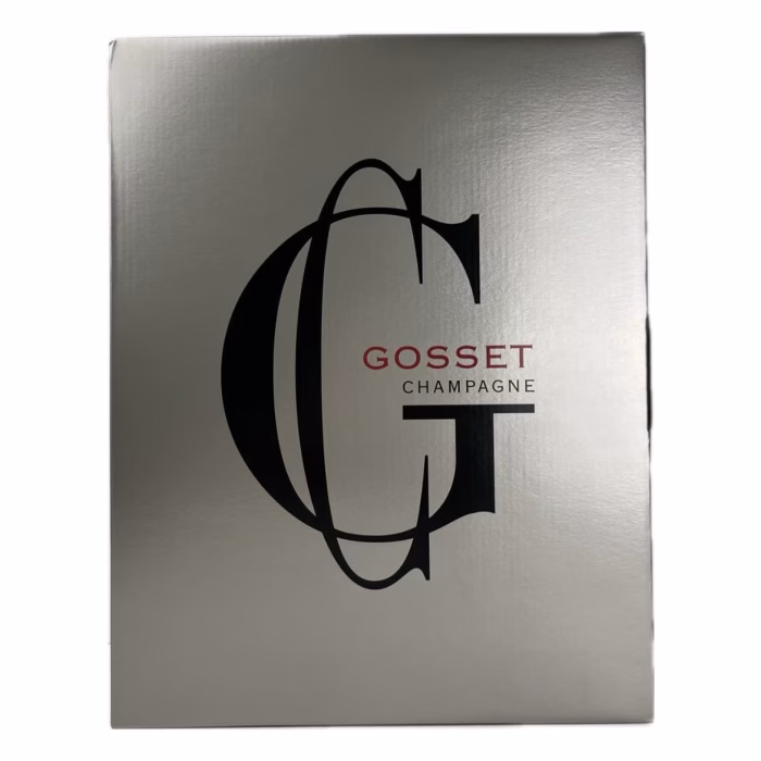 Estuche Champagne Gosset Gris 2 Copas + Tapón - Imagen 2