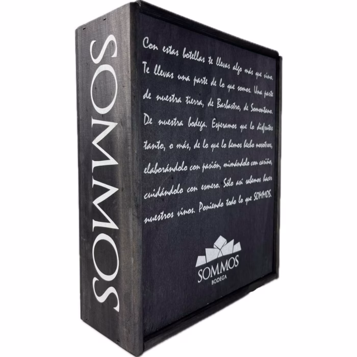 Caja de Madera 3 Botellas Bodega Sommos - Imagen 2