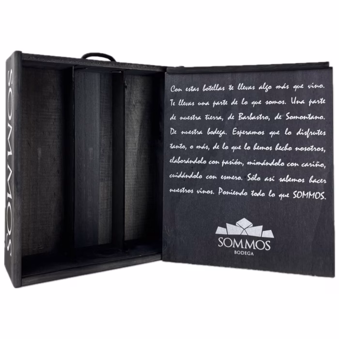 Caja de Madera 3 Botellas Bodega Sommos - Imagen 3