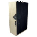 Caja de Madera Tapa Negra 2 Botellas Sierra Cantabria