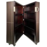 Mueble Bar Cuero Espresso Puerta - Imagen 4