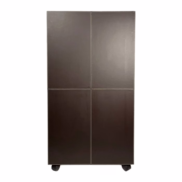 Mueble Bar Cuero Espresso Puerta - Imagen 2