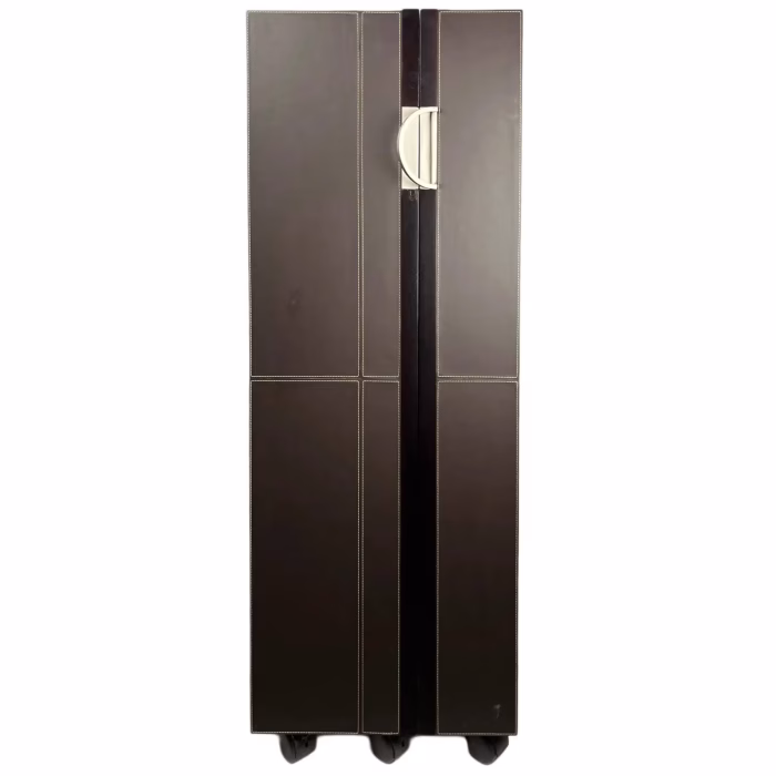 Mueble Bar Cuero Espresso Puerta - Imagen 5