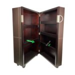 Mueble Bar Cuero Espresso Puerta - Imagen 7
