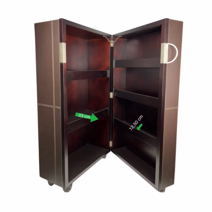 Mueble Bar Cuero Espresso Puerta - Imagen 7