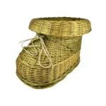 Bota de Mimbre Verdosa perfecta para adornar el hogar de la Artesanía Parras